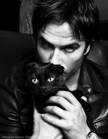 Ian Somerhalder e seu gato!!!